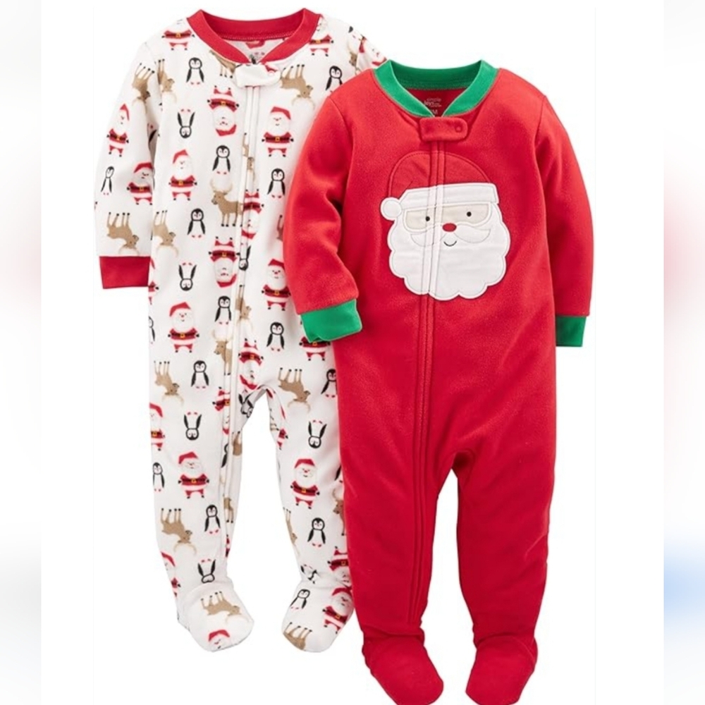 Simple Joys by Carter's Baby 2-Pack Zip Fleece Footed Sleep and Play Size 12m